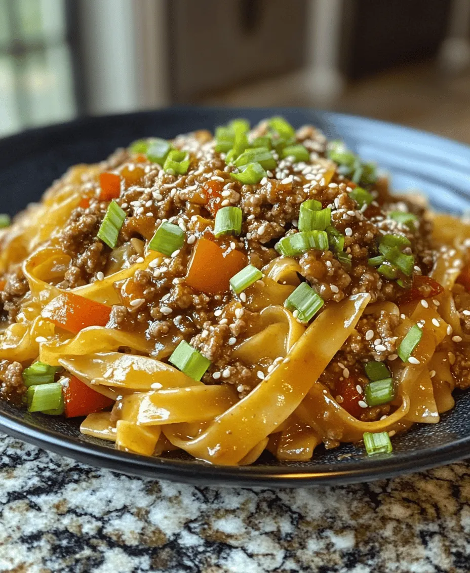 Mongolian Ground Beef Noodles is a dish that beautifully balances rich, savory flavors with the hearty satisfaction of a wholesome meal. Originating from the culinary traditions of Mongolian cuisine, this dish has evolved to incorporate influences from various Asian cooking methods, making it a favorite among many food enthusiasts. The combination of tender ground beef, vibrant vegetables, and silky egg noodles creates a delightful harmony on the palate, ensuring that each bite is packed with flavor.