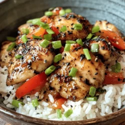 Spicy Black Pepper Chicken Delight is a culinary masterpiece that brings together the bold flavors of freshly ground black pepper and tender chicken thighs, resulting in a dish that tantalizes the taste buds. This dish has its roots in Asian cuisine, particularly influenced by Chinese stir-fry traditions. Known for its spicy kick and savory undertones, it is a favorite among spice lovers and those seeking a satisfying meal that packs a punch. The marriage of textures and flavors creates a delightful experience that is sure to impress at any dinner table.