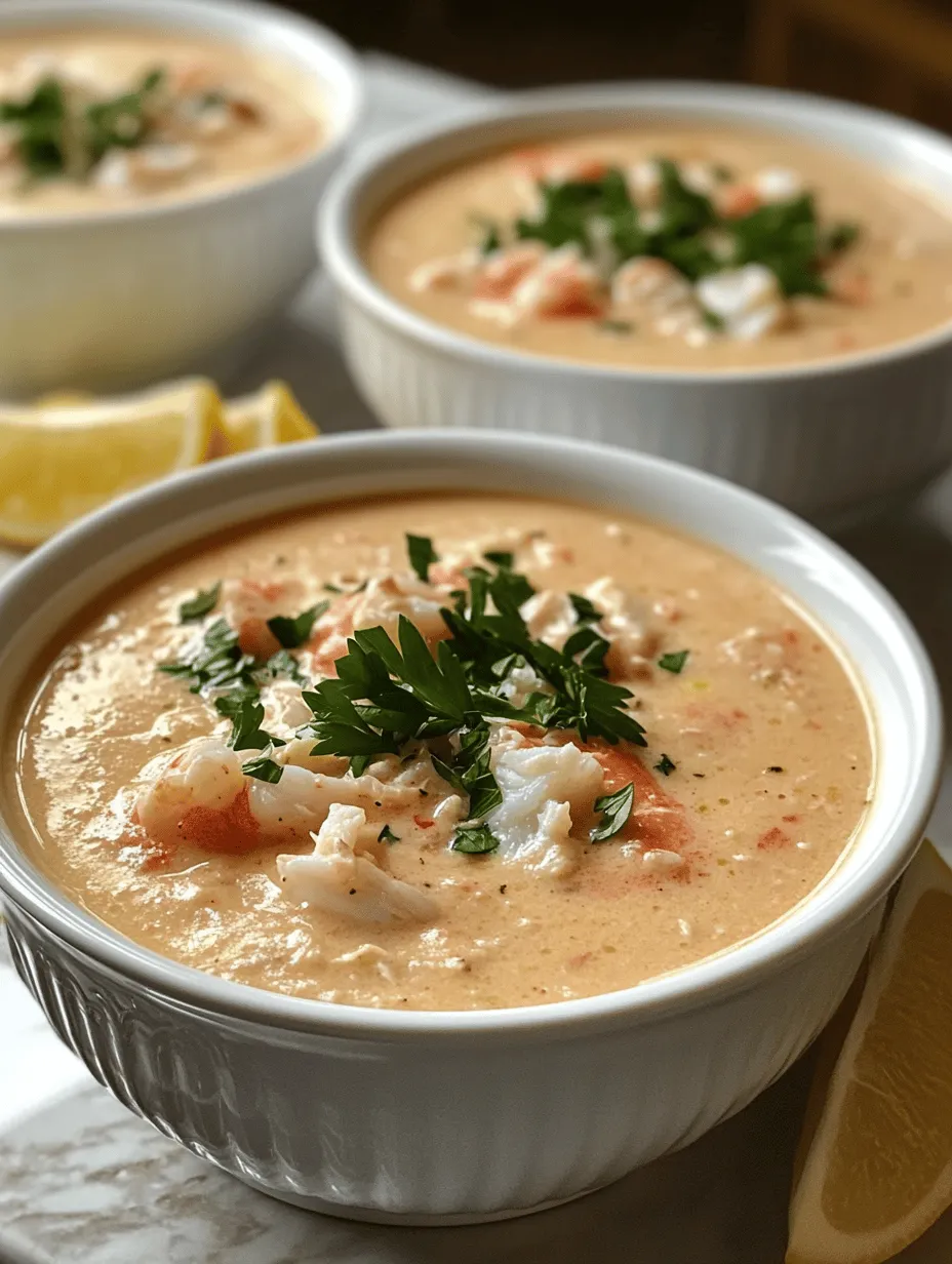If you're seeking a dish that embodies luxury and comfort in every spoonful, look no further than *Creamy Crab and Shrimp Delight Bisque*. This rich and velvety soup is a seafood lover's dream, beautifully combining the delicate sweetness of fresh crab meat and succulent shrimp with a luscious cream base. It's a dish that not only warms you from the inside out but also tantalizes your taste buds with its complex flavors and delightful textures.