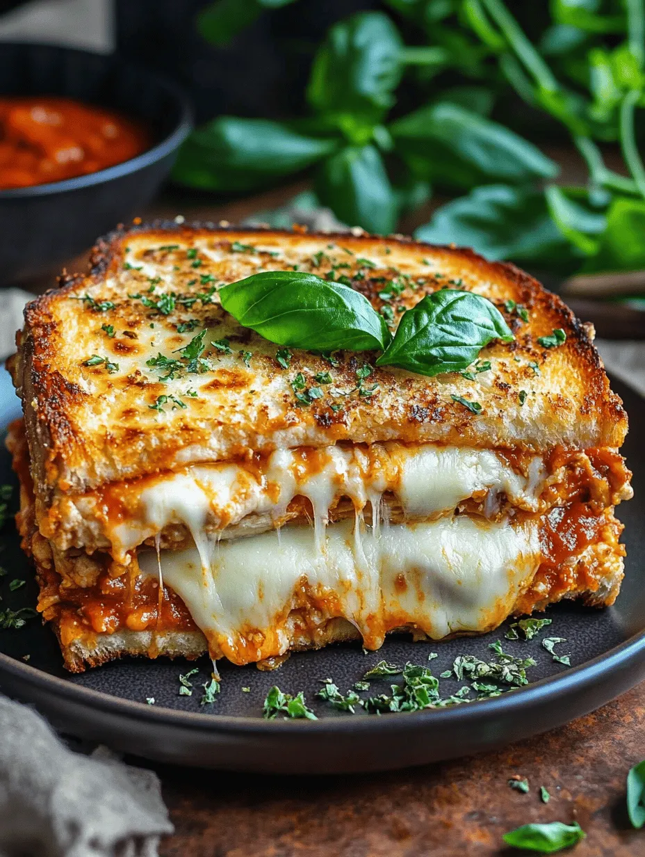 Welcome to a delightful culinary adventure that will take your taste buds on a journey! Today, we are diving into the world of the Cheesy Chicken Parmesan Grilled Cheese Delight—a mouthwatering twist on the classic grilled cheese sandwich that combines the comforting flavors of Italian cuisine with the satisfaction of a gooey, cheesy bite. This recipe is not just a sandwich; it's a gourmet experience that elevates the humble grilled cheese into a meal worthy of any dinner table.