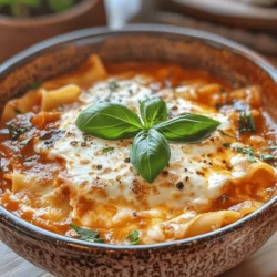 Lasagna soup has emerged as a beloved dish among home cooks and food enthusiasts alike, capturing the hearts of those who crave the comforting, layered flavors of traditional lasagna but prefer the ease of a one-pot meal. This innovative dish combines the best elements of lasagna—richness, warmth, and a symphony of flavors—into a hearty soup that is perfect for family dinners or cozy nights in. The appeal of lasagna soup lies in its simplicity; it offers all the taste we adore in lasagna without the fuss of layering noodles and baking.