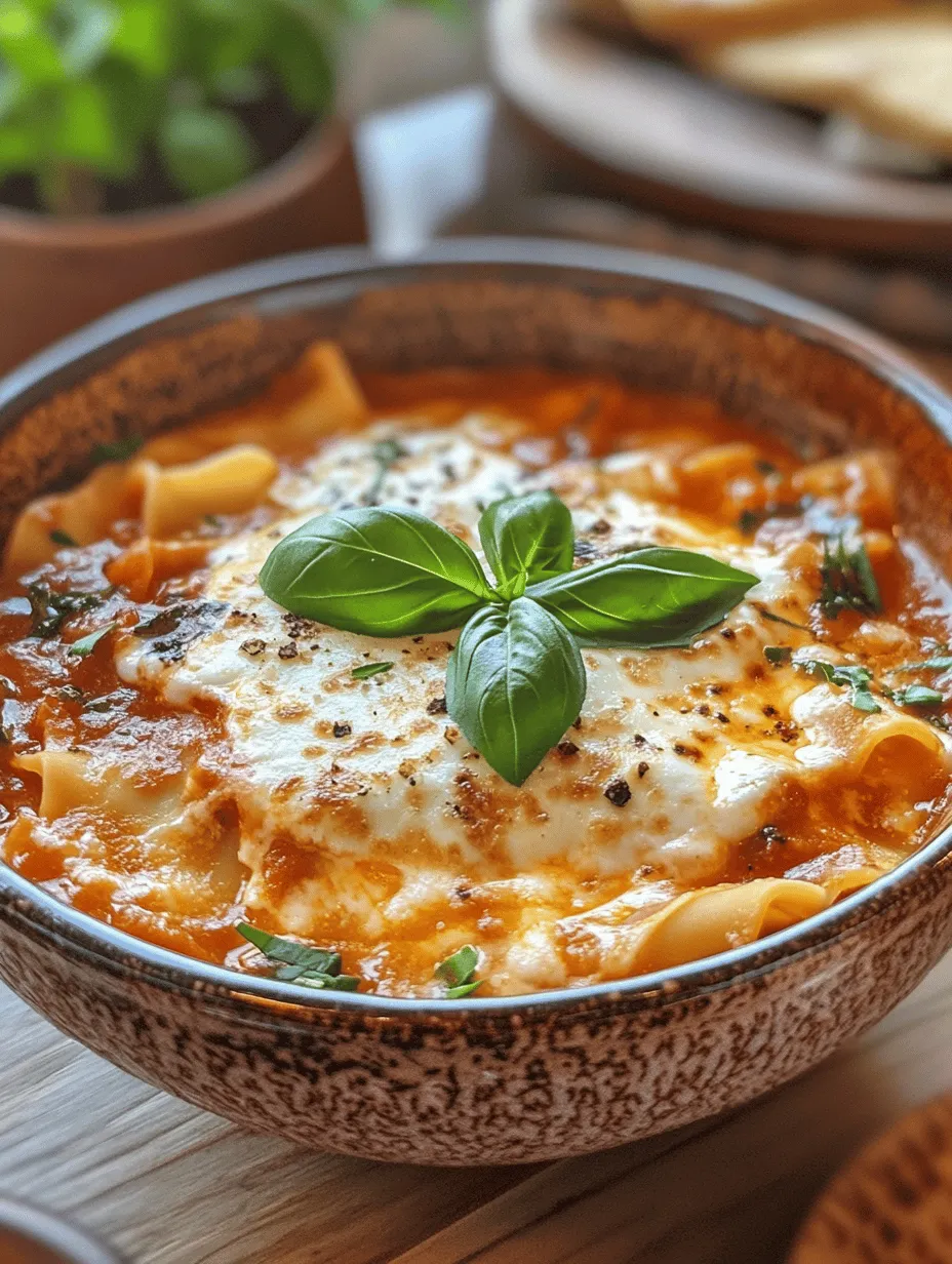 Lasagna soup has emerged as a beloved dish among home cooks and food enthusiasts alike, capturing the hearts of those who crave the comforting, layered flavors of traditional lasagna but prefer the ease of a one-pot meal. This innovative dish combines the best elements of lasagna—richness, warmth, and a symphony of flavors—into a hearty soup that is perfect for family dinners or cozy nights in. The appeal of lasagna soup lies in its simplicity; it offers all the taste we adore in lasagna without the fuss of layering noodles and baking.