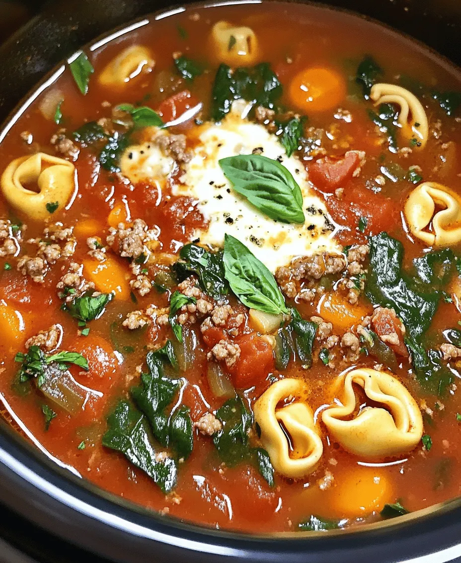 As the seasons change and the air turns crisp, there’s something undeniably comforting about a warm bowl of soup. Hearty soups have long been cherished as the ultimate comfort food, particularly during colder months, when they provide not just warmth but also nourishment. Among the myriad of soup recipes, the Hearty Slow Cooker Tomato Tortellini Soup with Ground Beef stands out as a delightful option that combines rich flavors, satisfying textures, and wholesome ingredients.