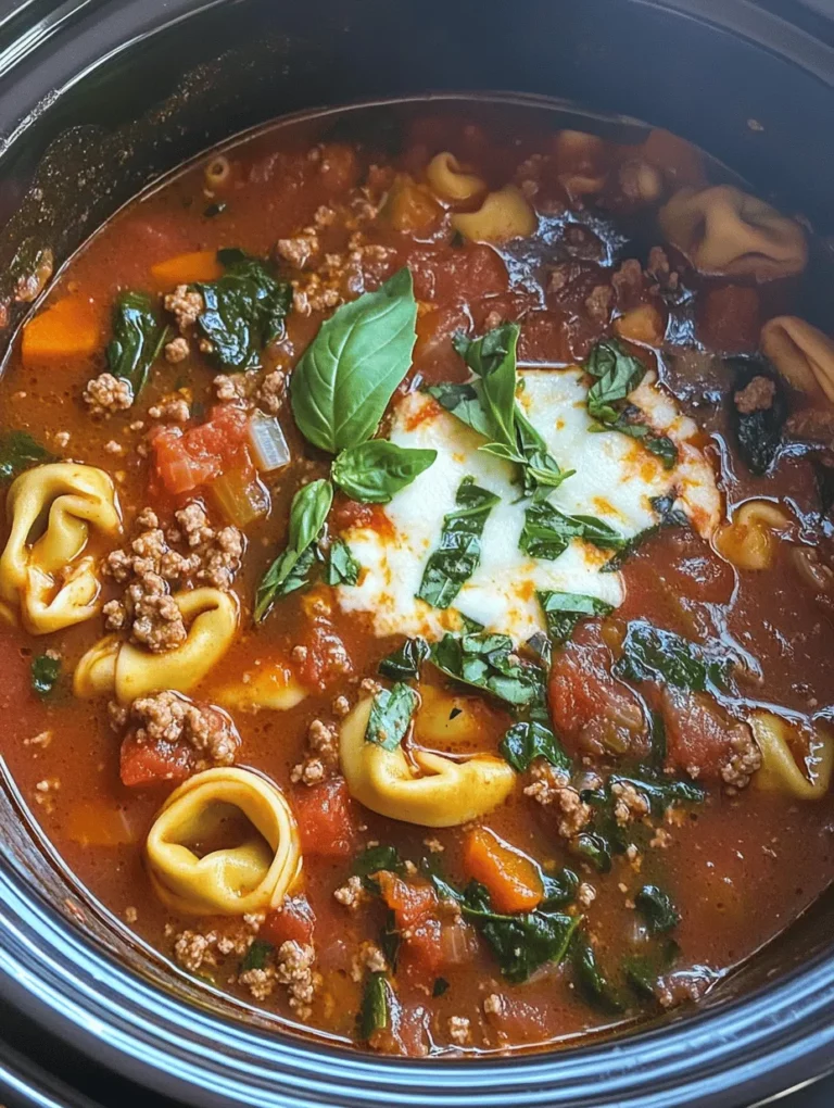 As the seasons change and the air turns crisp, there’s something undeniably comforting about a warm bowl of soup. Hearty soups have long been cherished as the ultimate comfort food, particularly during colder months, when they provide not just warmth but also nourishment. Among the myriad of soup recipes, the Hearty Slow Cooker Tomato Tortellini Soup with Ground Beef stands out as a delightful option that combines rich flavors, satisfying textures, and wholesome ingredients.