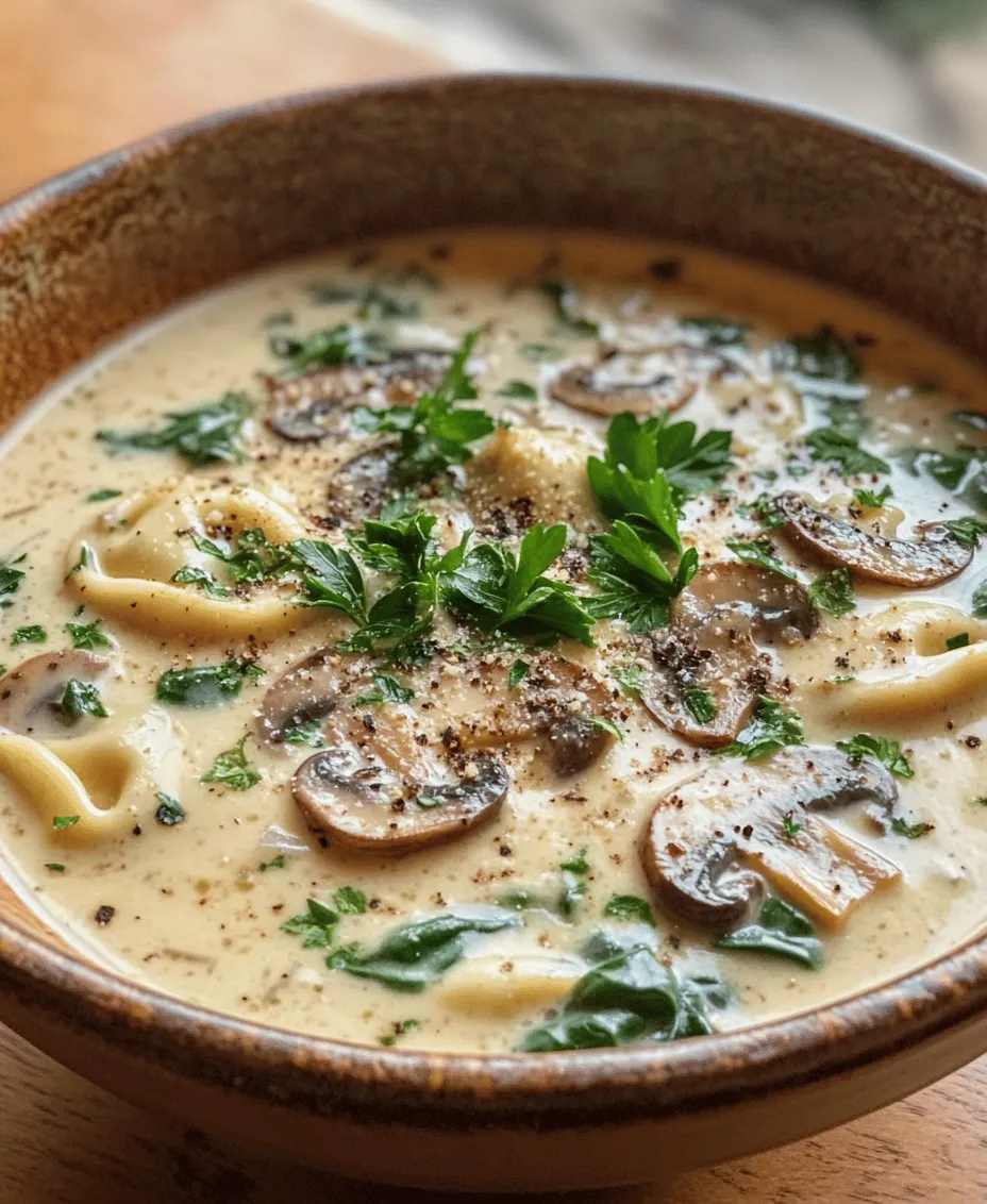 When it comes to cozy meals that warm the heart and soul, few dishes can compete with a bowl of Creamy Parmesan Mushroom and Spinach Tortellini Soup. This delightful soup embodies comfort food at its finest, perfect for any season—be it a chilly winter evening or a hectic weeknight. With its rich, creamy texture and an abundance of fresh flavors, this soup not only satisfies hunger but also brings a sense of tranquility and comfort to your dining experience.
