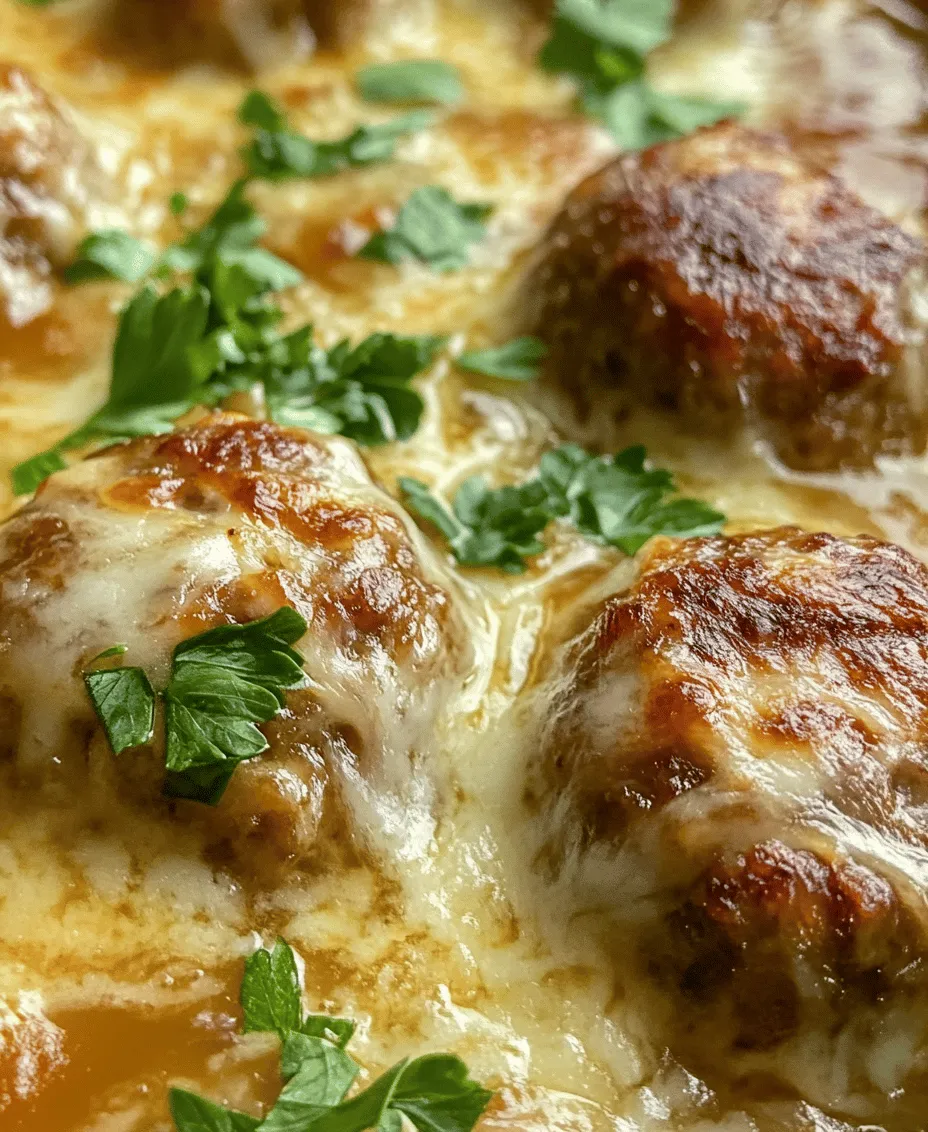 Baked French Onion Meatballs are a delightful fusion of comforting flavors that many of us associate with the rich, savory goodness of traditional French onion soup, all wrapped up in tender, hearty meatballs. This dish captures the essence of nostalgia, as the sweet aroma of caramelized onions fills your kitchen, reminding you of home-cooked meals and family gatherings. With its unique flavor profile, Baked French Onion Meatballs provide a satisfying meal that can easily become a family favorite.