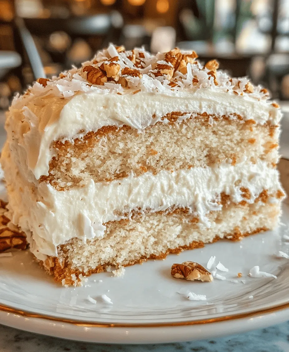 Italian Cream Cake is a delightful dessert that has earned its place in the hearts of many, particularly within Southern American cuisine. This cake is not only a staple at gatherings and celebrations but has also gained popularity for its rich flavors and delightful texture. The combination of shredded coconut, crunchy pecans, and velvety cream cheese frosting creates a symphony of taste that is both comforting and indulgent. While the cake boasts a sophisticated flavor profile that might suggest complexity, it is surprisingly easy and quick to prepare, making it an ideal choice for a variety of occasions—from casual family dinners to festive celebrations.