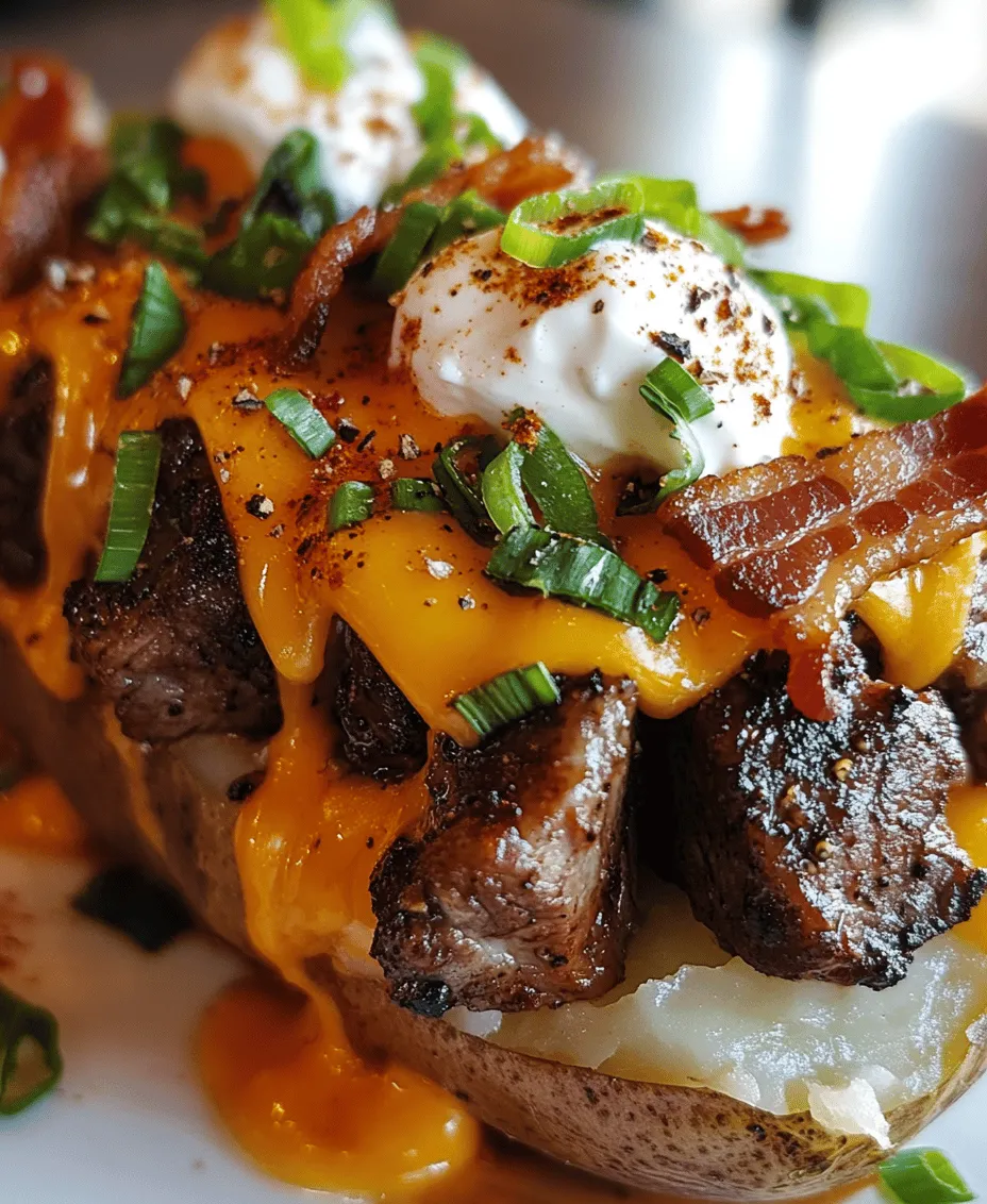 Steak Bites Loaded Baked Potatoes offer a culinary experience that beautifully blends the indulgent flavors of tender steak with the comforting texture of fluffy baked potatoes. This dish is not just a meal; it’s a delightful experience that can elevate family dinners, game nights, or even casual gatherings with friends. Imagine sinking your teeth into a perfectly baked potato, its soft interior mingling with succulent steak bites, melted cheese, and a medley of toppings that create a symphony of flavors and textures.