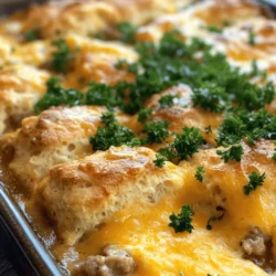 When it comes to comfort food, few dishes can compete with the hearty and satisfying Southern Comfort Casserole. This delightful dish combines flaky biscuits, rich sausage gravy, and fluffy eggs, creating a perfect harmony of flavors and textures that evokes the warmth of a family gathering. Whether served for breakfast, brunch, or even as a cozy dinner, this casserole is sure to please everyone at the table. It's not just a meal; it's an experience that embodies the essence of Southern hospitality and culinary tradition.