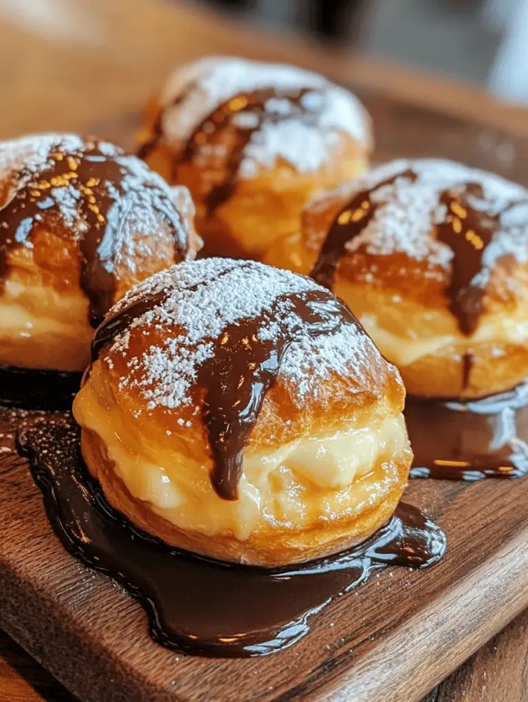 Welcome to the delightful world of Italian cream puffs, a classic dessert that holds a special place in the hearts of pastry lovers everywhere. These airy confections, known as "bignè" in Italy, feature a delicate choux pastry shell filled with a rich and creamy custard. The contrast between the lightness of the pastry and the luxurious filling makes Italian cream puffs a treat that is not only visually stunning but also incredibly delicious.