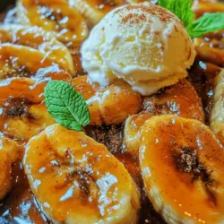The appeal of Sizzling Sweet Cinnamon Bananas lies not just in their flavor but in the entire sensory experience they offer. Imagine the moment when you first bite into a warm banana, perfectly caramelized to provide a luscious mouthfeel, complemented by the gentle kick of cinnamon. The aroma wafting through your kitchen will have everyone gathering around, eager to dig in.
