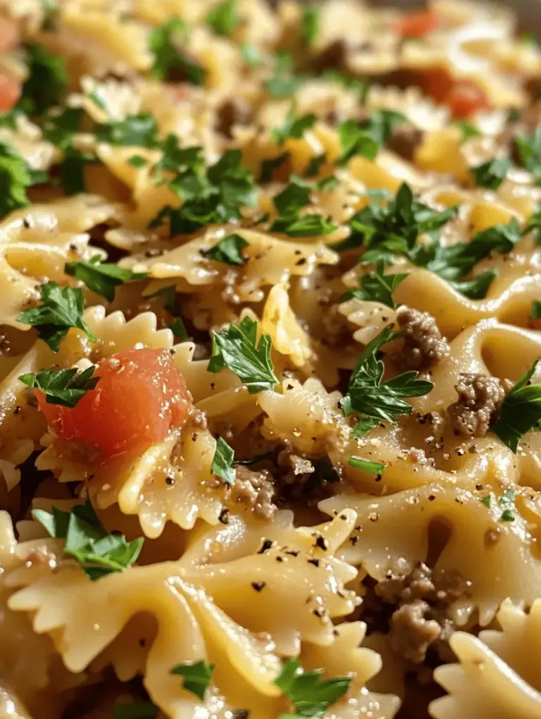At the heart of every great comfort food is the perfect combination of ingredients that work harmoniously together. Velveeta Beef Bowtie Bliss is no exception. The dish showcases the velvety richness of Velveeta cheese, savory ground beef, and the playful shape of bowtie pasta, known in Italian as "farfalle." Each component contributes its unique charm, creating a symphony of flavors that is both familiar and delightful.
