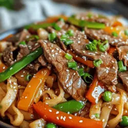 In the bustling world we live in today, where schedules are tight and meals often get sidelined, having a go-to recipe that combines convenience, flavor, and nutrition can make all the difference. Enter the Savory Beef and Noodles Delight, a dish that ticks all the boxes for a satisfying meal. This recipe marries tender strips of beef with perfectly cooked egg noodles, enveloped in a rich and savory sauce that warms the soul.