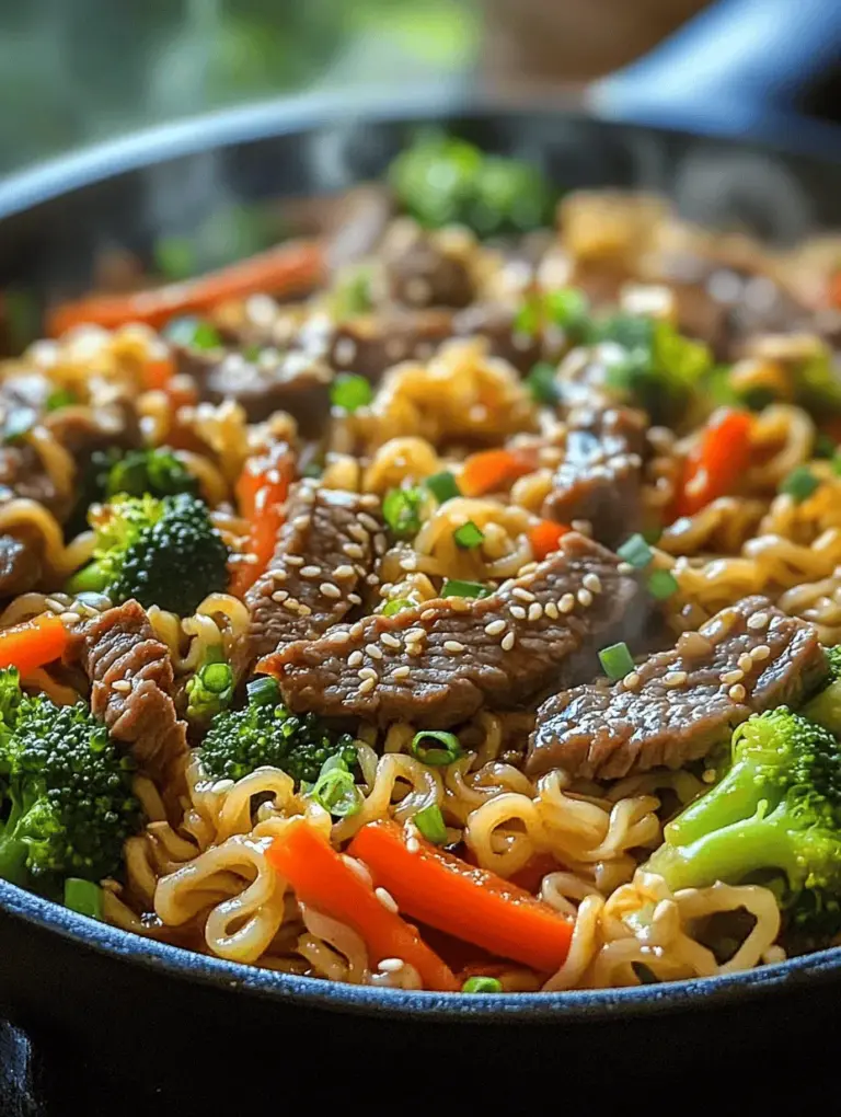 If you're looking for a quick, delicious, and nutritious meal option, look no further than Beef and Broccoli Ramen Stir Fry. This dish combines the rich flavors of tender beef and vibrant broccoli with the satisfying chewiness of ramen noodles, making it a perfect choice for busy weeknights or leisurely weekends. Not only does it pack a punch in terms of flavor, but it also delivers a well-balanced meal by incorporating lean protein and nutrient-rich vegetables.