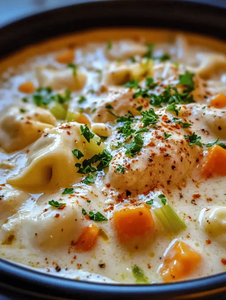 In the realm of comforting cuisine, few dishes evoke warmth and satisfaction quite like a bowl of soup. Among the myriad of options out there, *Creamy Chicken Alfredo Tortellini Soup* stands out as a delightful blend of flavors and textures that is sure to please both family and friends alike. This dish captures the essence of hearty comfort food by combining rich, creamy Alfredo sauce with tender tortellini and succulent chicken, all in a nourishing broth that warms both body and soul. Whether you’re looking for a quick weeknight dinner or a dish to impress at your next gathering, this creamy soup is a versatile choice that delivers on taste and comfort.
