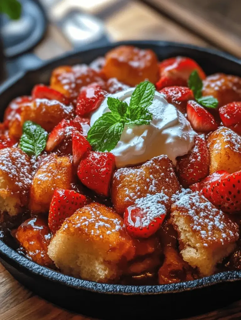 Imagine a dessert that combines the sweetness of fresh strawberries with the warmth of a fluffy, cake-like base, all served right from a skillet. The Strawberry Shortcake Skillet Delight embodies this delightful combination, making it a perfect choice for any occasion. Whether you’re hosting a summer gathering, celebrating a special moment, or simply treating yourself after a long day, this dessert is both satisfying and easy to make.