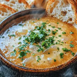 There’s something inherently comforting about a warm bowl of soup, especially when that soup is a rich, aromatic concoction like Authentic Country French Garlic Soup. This classic dish is not just a meal; it's a culinary experience steeped in the traditions of French cuisine. Known for its robust flavor and simple yet wholesome ingredients, garlic soup has been a beloved staple in many households across France. It's a dish that brings warmth on a chilly evening, invoking images of rustic kitchens and cozy gatherings.