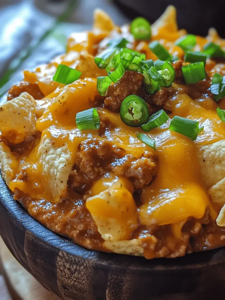 The flavor profile of Frito Chili Cheese Dip is a delightful medley of savory, cheesy, and slightly spicy notes that tantalize the taste buds. The harmony of flavors creates an experience that is both satisfying and indulgent. It’s no surprise that this dish has become a staple in American cuisine, often found at potlucks, barbecues, and sports events. The combination of rich creaminess with a touch of heat offers comfort in every bite, making it a go-to snack for any occasion.