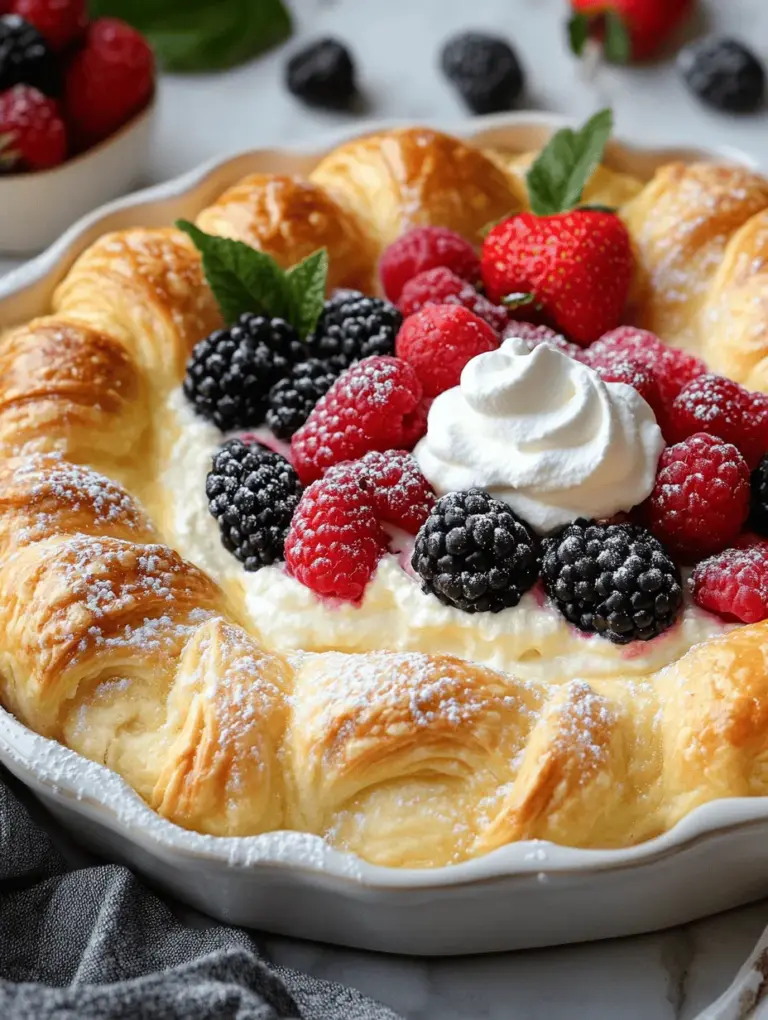 If you're searching for a dessert that marries convenience with decadence, look no further than the Cheesecake Crescent Rolls Casserole. This delightful recipe is a harmonious blend of creamy cheesecake filling nestled within flaky crescent rolls, resulting in a dish that's sure to impress at any gathering or cozy family dinner. With its rich flavors and appealing presentation, this casserole is not only a treat for the taste buds but also a feast for the eyes.