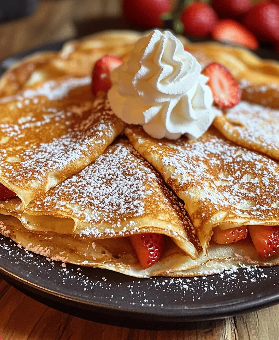 Crepes are a beloved culinary creation that has captured the hearts of food enthusiasts around the globe. Their versatility allows them to be enjoyed at any time of day, whether filled with sweet delights or savory ingredients. Among the many variations, delightful strawberry crepes stand out as a refreshing and indulgent treat, perfect for breakfast, dessert, or a delightful snack. This recipe showcases the simplicity and elegance of crepes, elevating them to a new level with the addition of fresh strawberries.
