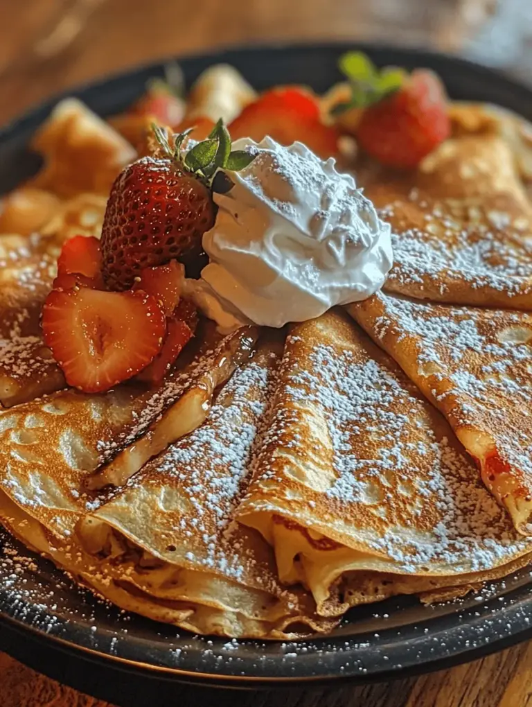 Crepes are a beloved culinary creation that has captured the hearts of food enthusiasts around the globe. Their versatility allows them to be enjoyed at any time of day, whether filled with sweet delights or savory ingredients. Among the many variations, delightful strawberry crepes stand out as a refreshing and indulgent treat, perfect for breakfast, dessert, or a delightful snack. This recipe showcases the simplicity and elegance of crepes, elevating them to a new level with the addition of fresh strawberries.