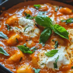 If you're searching for a dish that perfectly balances comfort and luxury, look no further than creamy tomato gnocchi with burrata. This sumptuous recipe embodies the heartwarming essence of Italian cuisine, showcasing the delightful dumplings known as gnocchi, which are often celebrated for their pillowy texture and ability to absorb flavors beautifully. With a rich, creamy tomato sauce and the addition of burrata cheese, this meal transforms into a gourmet experience that is sure to impress.