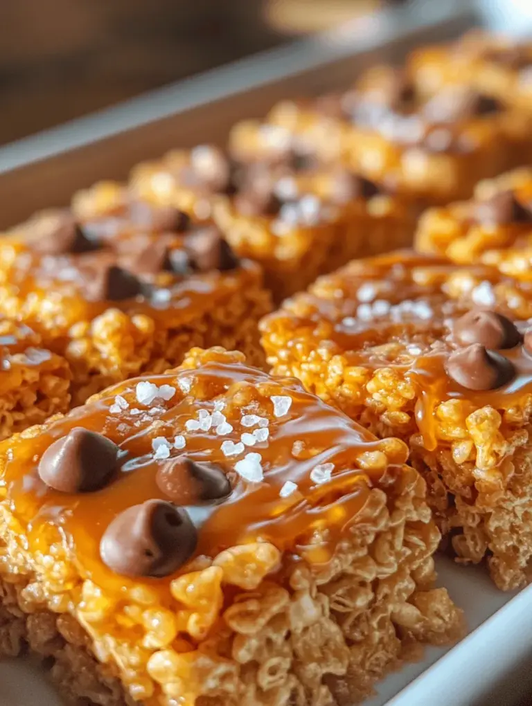 There’s something inherently nostalgic about Rice Krispie treats that brings back fond memories of childhood—sticky fingers, sweet smiles, and the irresistible crunch of cereal mingled with gooey marshmallows. These delightful snacks have long been a favorite among both kids and adults, celebrated for their simplicity and satisfying texture. But what if we could elevate this classic treat to new heights? Enter the Salted Caramel Rice Krispie Treats, a luscious twist on the beloved original that combines the comforting familiarity of crispy cereal with the rich decadence of salted caramel.