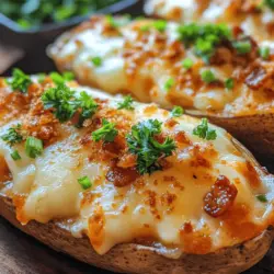 Loaded twice baked potatoes are a delightful and comforting dish that has earned a special place in the hearts of food lovers everywhere. Imagine a fluffy baked potato, skillfully scooped out and mixed with a medley of savory ingredients, then baked a second time until golden and inviting. This dish is not only satisfying but also incredibly versatile, making it a perfect choice for a variety of occasions—from casual weeknight dinners to festive gatherings and parties.