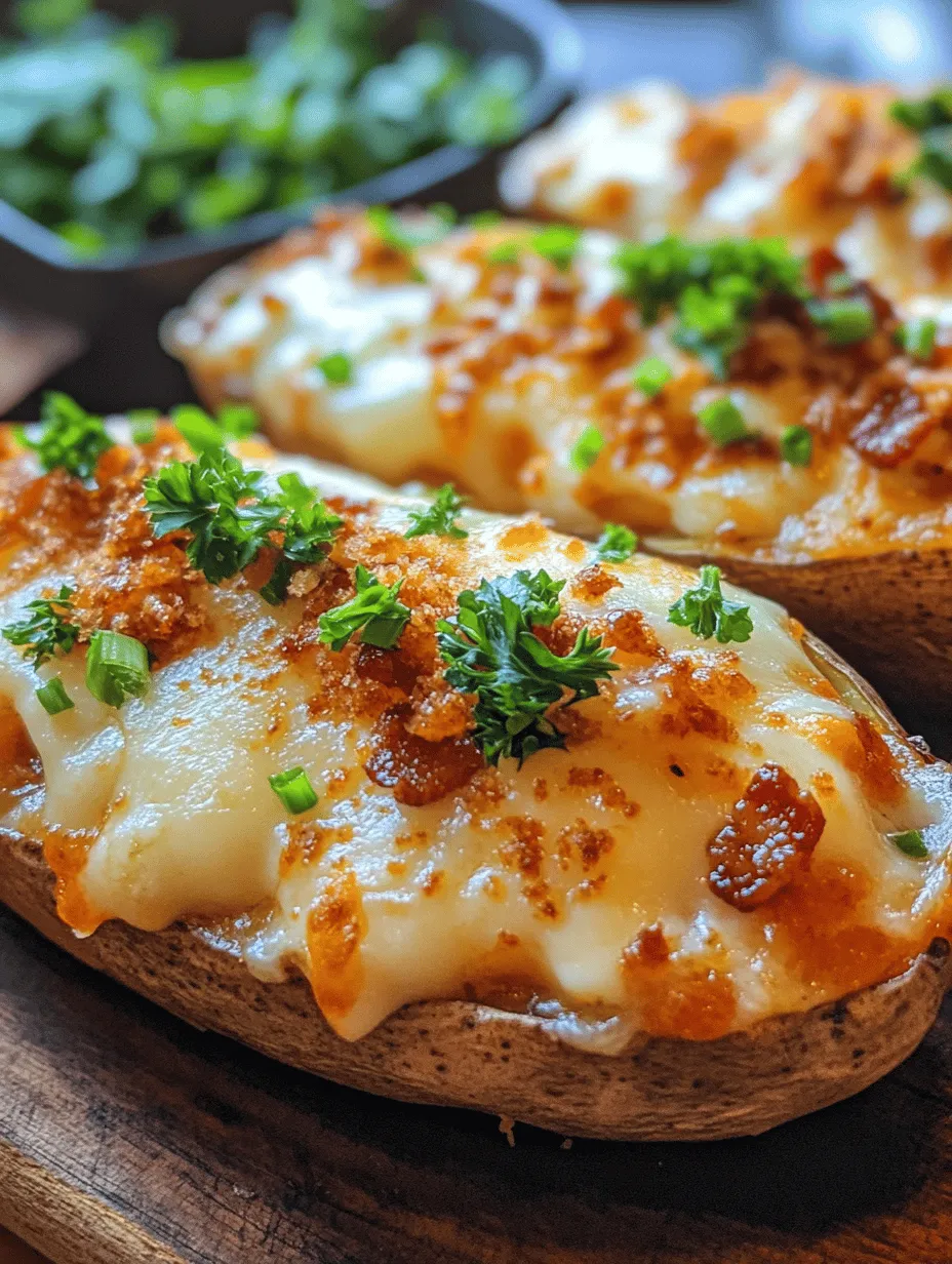 Loaded twice baked potatoes are a delightful and comforting dish that has earned a special place in the hearts of food lovers everywhere. Imagine a fluffy baked potato, skillfully scooped out and mixed with a medley of savory ingredients, then baked a second time until golden and inviting. This dish is not only satisfying but also incredibly versatile, making it a perfect choice for a variety of occasions—from casual weeknight dinners to festive gatherings and parties.