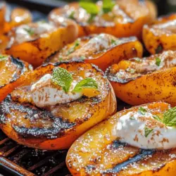 As the summer sun warms the air and the days stretch longer, there's a delightful seasonal treat that captures the essence of the summer harvest: grilled peaches. This enchanting dish combines the natural sweetness of ripe peaches with a touch of caramelization and a hint of spice, making it an irresistible addition to your summertime menu. Sinking your teeth into a perfectly grilled peach, with its juicy flesh and slightly charred exterior, is a culinary experience that evokes the warmth of summer gatherings, backyard barbecues, and lazy afternoons spent basking in the sun.