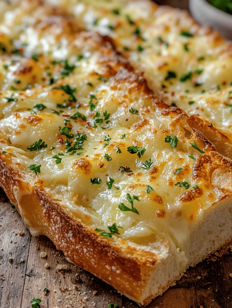 Cheesy bread is a culinary delight that has captured the hearts (and stomachs) of food lovers around the world. Its combination of warm, fluffy bread and gooey, melted cheese creates an irresistible dish that can be savored on its own or paired with various meals. Whether served as an appetizer, side dish, or even a snack, cheesy bread has become a staple in many homes and restaurants alike. The popularity of this dish can be attributed to its comforting qualities and the versatility it offers, allowing for countless variations based on personal tastes and preferences.