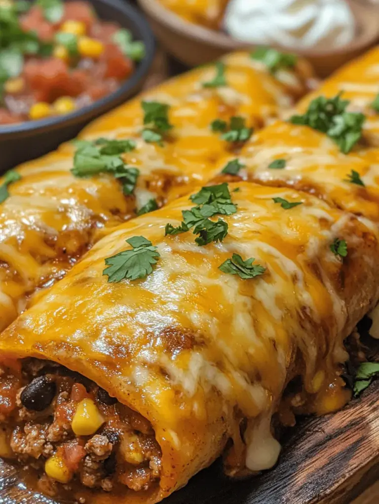 Burritos are a beloved staple of Mexican cuisine, celebrated not only for their convenience but also for their incredible versatility. Originating from the northern regions of Mexico, burritos have evolved into a global phenomenon, embodying a perfect blend of flavors, textures, and culinary creativity. They can be filled with an array of ingredients, from simple beans and rice to extravagant combinations of meats, vegetables, and sauces. Among these delightful variations, the Cheesy Beefy Burrito Delight stands out as a crowd favorite, promising a satisfying experience that will tantalize your taste buds.