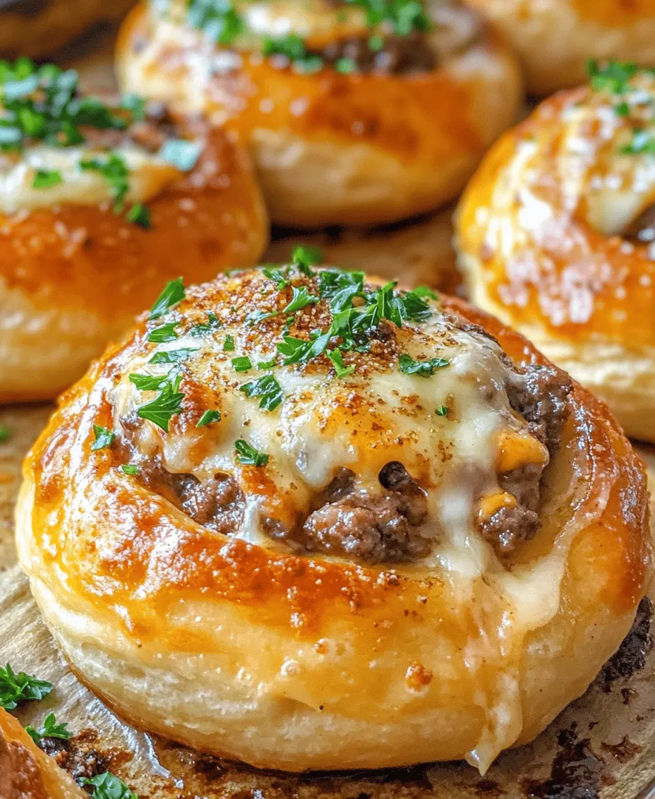 In the world of comfort food, few dishes evoke the same level of excitement as a cheeseburger. The rich, savory flavors of grilled beef, melted cheese, and zesty toppings come together in a way that satisfies cravings and brings people together. Now, imagine that beloved flavor packed into a delightful, bite-sized treat—enter the Garlic Parmesan Cheeseburger Bombs. These savory morsels are a perfect blend of ground beef, rich cheeses, and aromatic spices, all enveloped in buttery crescent roll dough. Not only are they incredibly delicious, but they also offer a fun and unique twist on traditional cheeseburgers.