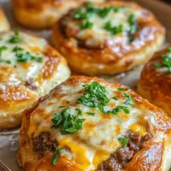 In the world of comfort food, few dishes evoke the same level of excitement as a cheeseburger. The rich, savory flavors of grilled beef, melted cheese, and zesty toppings come together in a way that satisfies cravings and brings people together. Now, imagine that beloved flavor packed into a delightful, bite-sized treat—enter the Garlic Parmesan Cheeseburger Bombs. These savory morsels are a perfect blend of ground beef, rich cheeses, and aromatic spices, all enveloped in buttery crescent roll dough. Not only are they incredibly delicious, but they also offer a fun and unique twist on traditional cheeseburgers.