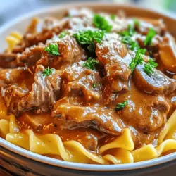 There’s something undeniably comforting about a hearty bowl of Slow Cooker Pot Roast Beef Stroganoff. This classic dish combines tender chunks of beef, rich and creamy sauce, and a medley of vegetables, creating a meal that warms both the body and the soul. Originating from Russia, beef stroganoff has evolved over time, becoming a beloved favorite in many households around the world. Its adaptation to the slow cooker method not only simplifies preparation but also enhances its flavors, making it an ideal choice for busy weeknights or special occasions when you want to impress guests without spending hours in the kitchen.
