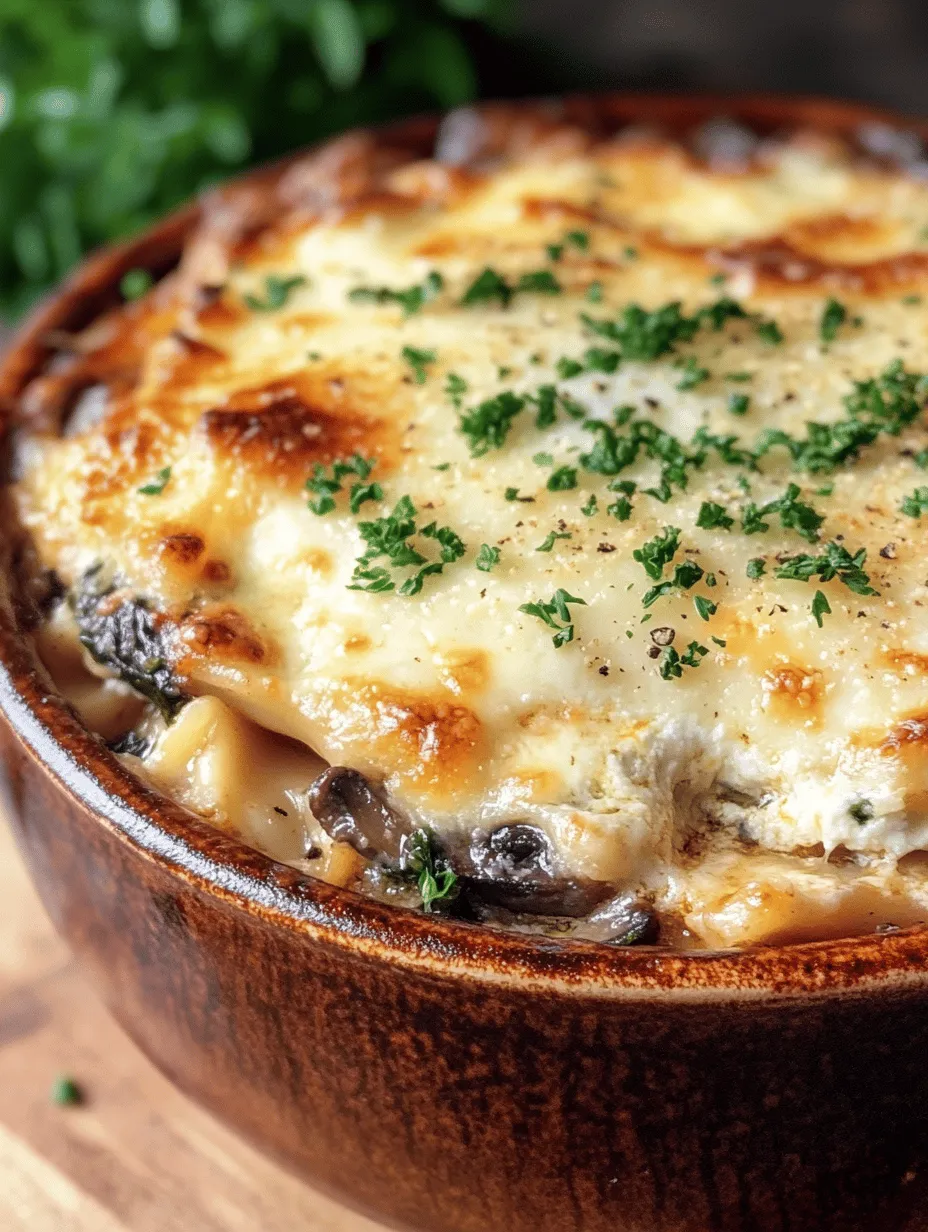 Lasagna, a classic Italian dish, has captured the hearts and palates of many worldwide. This Savory Mushroom & Spinach Lasagna offers a delightful twist on the traditional recipe, combining earthy mushrooms with vibrant spinach to create a hearty and wholesome meal. Ideal for vegetarians and anyone seeking a nutritious comfort food option, this lasagna is not only rich in flavor but also packed with health benefits.