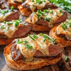 Gourmet appetizers have the remarkable ability to transform any gathering into a culinary experience, and one dish that exemplifies this is the exquisite beef tenderloin crostini. This elegant appetizer is not only visually appealing but also boasts a medley of rich flavors that tantalize the palate. The combination of tender beef, a crispy baguette, and a luscious creamy Parmesan sauce makes this dish a standout choice for any occasion, whether it’s a sophisticated dinner party, a festive holiday gathering, or a casual get-together with friends.