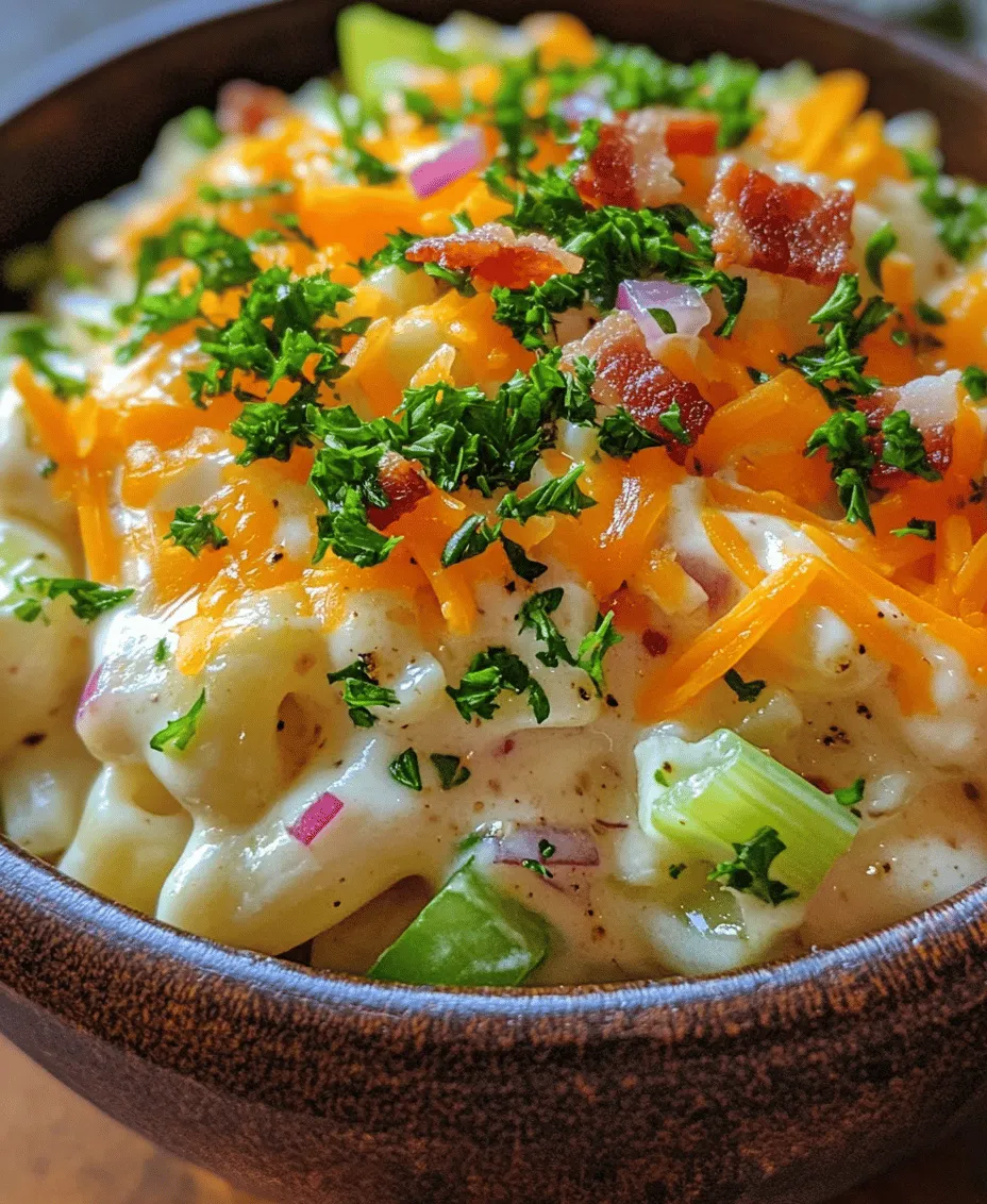 The Ultimate Creamy Macaroni Salad is more than just a dish; it's a beloved classic that has graced picnics, barbecues, and family gatherings for generations. This comforting salad boasts a creamy texture that wraps around perfectly cooked pasta, making every bite delightful. Its vibrant flavors are a symphony of tangy and savory notes, offering something for everyone. Whether you're serving it as a side dish or enjoying it on its own, this macaroni salad is designed to please.