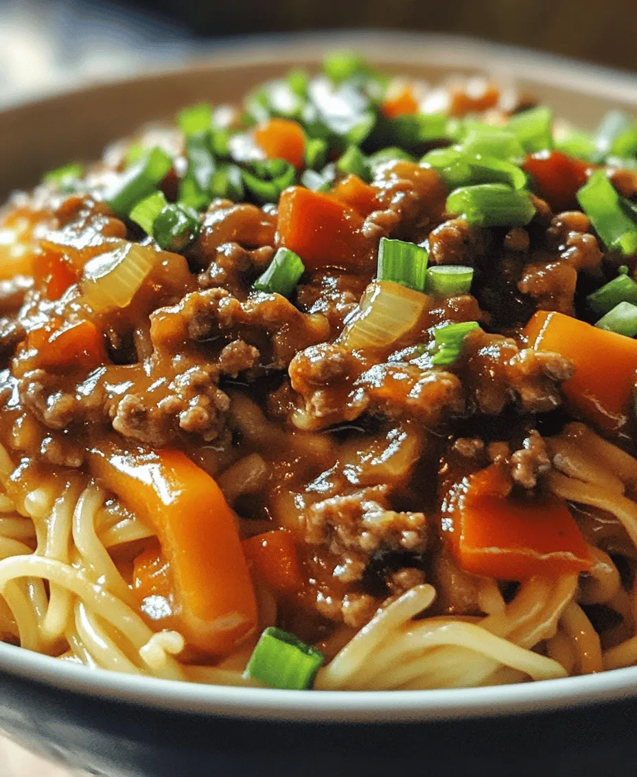 Mongolian Ground Beef Noodles is a dish that harmoniously combines savory flavors, hearty textures, and nutritional value, making it a popular option for busy weeknight dinners. This delightful recipe features tender ground beef, soft rice noodles, and crisp vegetables, all brought together by a medley of savory sauces. Whether you are a seasoned cook or a kitchen novice, this dish provides a quick and satisfying meal that can be prepared in under 30 minutes, appealing to both your palate and your schedule.