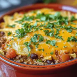 When the temperature starts to drop and the days grow shorter, our cravings for warm and comforting meals often intensify. There’s something inherently soothing about a hearty dish that nourishes both body and soul, creating a sense of satisfaction that lingers long after the last bite. One such dish that epitomizes comfort food is the Hearty Slow Cooker Cowboy Casserole. This delightful recipe merges the rich flavors of the American West with the convenience of slow cooking, making it an ideal choice for busy families or anyone looking to enjoy a delicious homemade meal without spending the entire day in the kitchen.