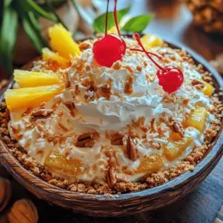 Indulging in a dessert that captures the essence of sun-soaked beaches and tropical breezes is a dream for many, and the Tropical Millionaire Pie Delight does just that. This no-bake pie is a luscious treat that beautifully marries the creamy richness of a sweet filling with the refreshing flavors of pineapple and coconut. Each bite is a delightful explosion of flavor and texture, making it the perfect addition to summer gatherings, festive celebrations, or simply as a sweet escape from everyday life.