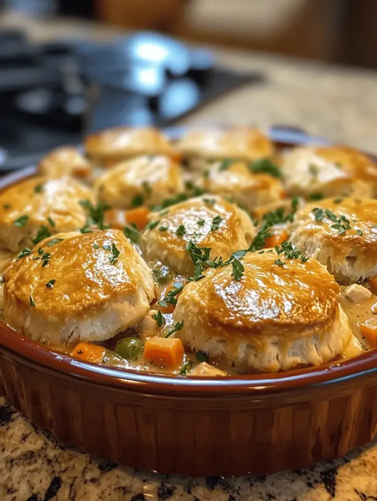 In the world of comfort food, few dishes evoke the warmth and nostalgia of a homemade chicken pot pie. This classic dish has graced family tables for generations, often being the centerpiece of gatherings during chilly evenings or festive occasions. The mere thought of a bubbling pot pie, filled with tender chicken and vibrant vegetables, crowned with a layer of flaky biscuits, is enough to make anyone's mouth water. This cozy chicken pot pie recipe not only satisfies your hunger but also warms your heart, creating moments of togetherness and joy.