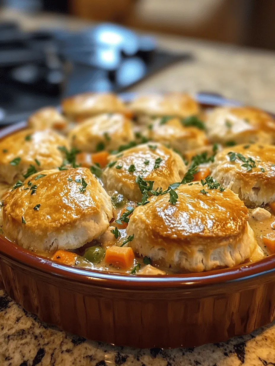 In the world of comfort food, few dishes evoke the warmth and nostalgia of a homemade chicken pot pie. This classic dish has graced family tables for generations, often being the centerpiece of gatherings during chilly evenings or festive occasions. The mere thought of a bubbling pot pie, filled with tender chicken and vibrant vegetables, crowned with a layer of flaky biscuits, is enough to make anyone's mouth water. This cozy chicken pot pie recipe not only satisfies your hunger but also warms your heart, creating moments of togetherness and joy.