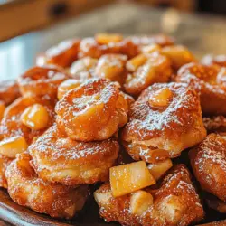 Baked apple fritters are a delightful twist on the classic fried version, offering a healthier alternative without compromising on flavor or texture. These treats are not just a snack; they embody the essence of comfort food, especially during the fall season when apples are at their peak. The warm aroma of cinnamon and baked apples wafting through your kitchen will evoke nostalgia, reminding you of cozy afternoons spent with loved ones. This recipe is not only simple and quick to make, but it’s also perfect for sharing with family and friends, making it an ideal choice for gatherings or casual weekend brunches.