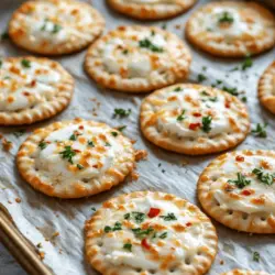 When it comes to quick and delightful appetizers, Garlic Ritz Snacks are a standout choice that brings simplicity and flavor to the table. This recipe is not only easy to prepare but also incredibly versatile, making it suitable for various occasions, from casual family gatherings to sophisticated dinner parties. Picture this: delectable Ritz crackers topped with a creamy garlic spread, finished with melted cheese, and baked to golden perfection. As an appetizer, these snacks are sure to impress your guests and keep them coming back for more.