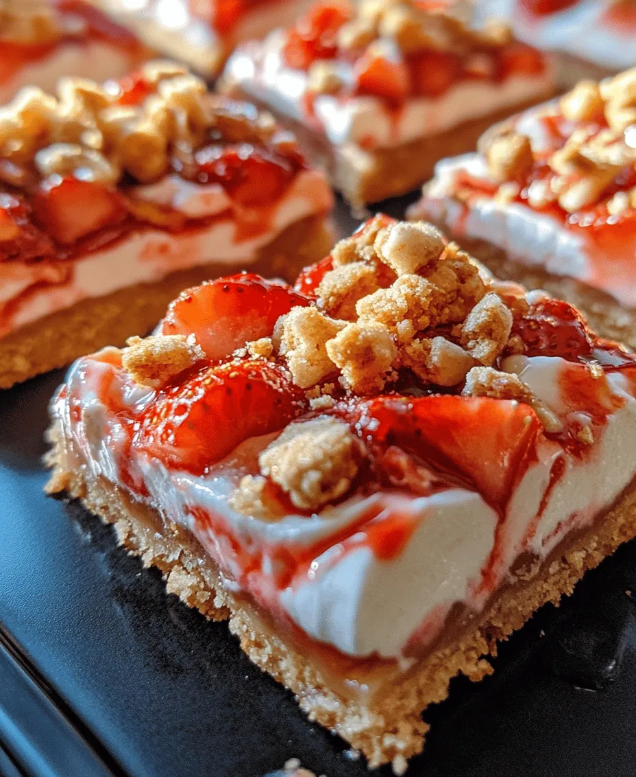 If you're searching for a dessert that encapsulates the essence of summer and is as pleasing to the palate as it is to the eyes, look no further than Sweet Strawberry Dream Crunch Bars. These delectable treats combine a vibrant strawberry filling with a crunchy, buttery base, making them an irresistible addition to any dessert table. Their bright color and delightful flavor profile make them perfect for a variety of occasions, from casual family gatherings to festive celebrations. Baking with fresh strawberries not only elevates the taste but also brings a sense of nostalgia, reminiscent of sun-soaked days spent in the kitchen, crafting homemade delights with loved ones.