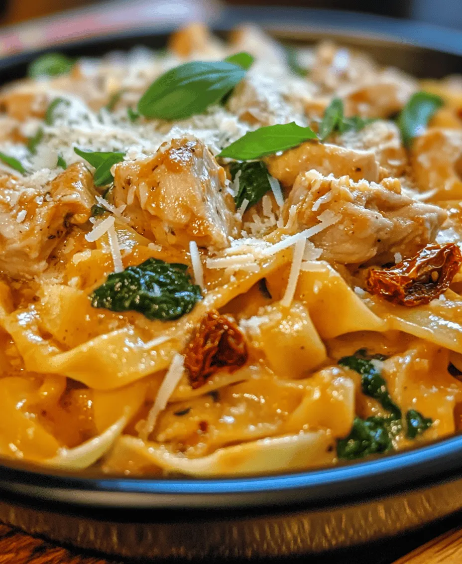 The Creamy Sun Dried Tomato Chicken Pasta is a dish that exemplifies the beauty and richness of Italian cuisine. With its luscious sauce and vibrant ingredients, it captures the essence of comfort food while offering a burst of flavor in every bite. The creamy texture, paired with the sweet and tangy notes of sun dried tomatoes and the freshness of spinach, creates a harmonious blend that is both satisfying and nourishing.