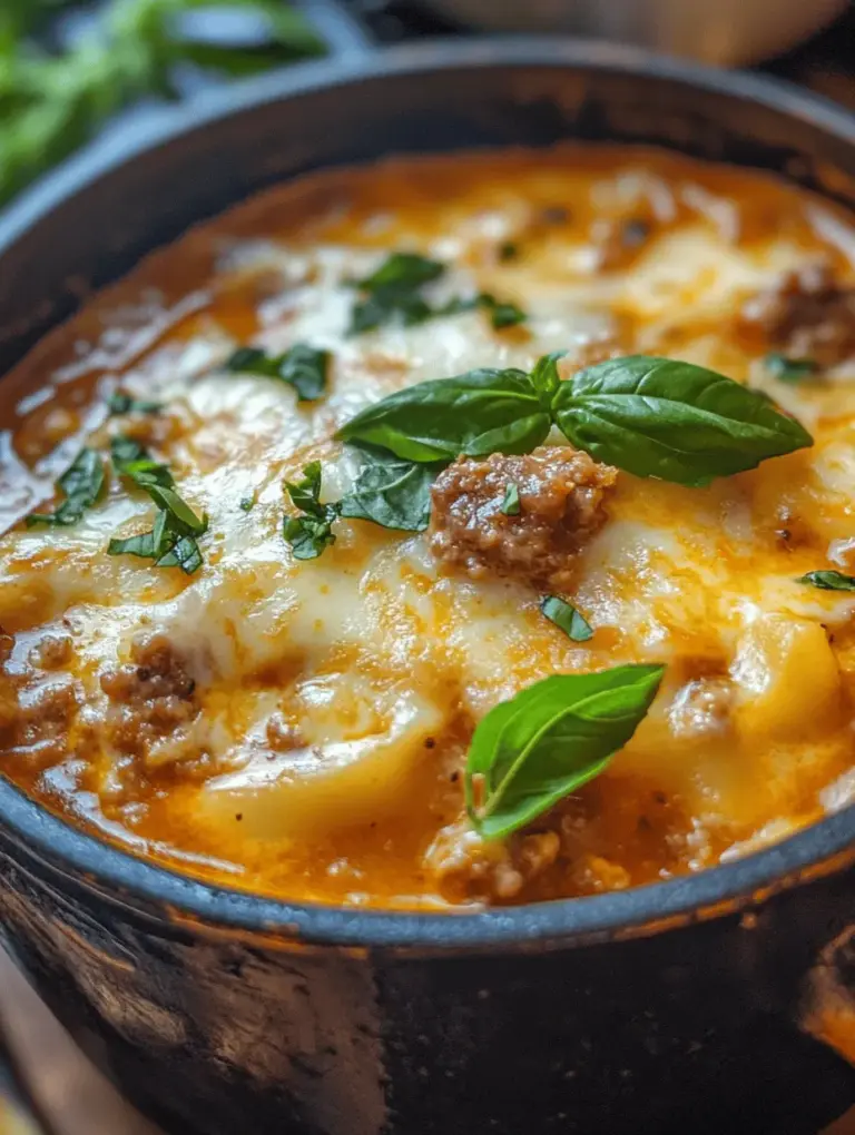 As the chill of autumn sets in and winter approaches, there's nothing quite like a warm, comforting bowl of soup to lift your spirits and warm your soul. Enter the Creamy Alfredo Lasagna Soup—an exceptional fusion of classic Italian flavors reimagined in a cozy soup format. This recipe masterfully combines the rich, creamy essence of Alfredo sauce with the beloved layers of lasagna, making it a perfect dish for family gatherings or quiet evenings at home.