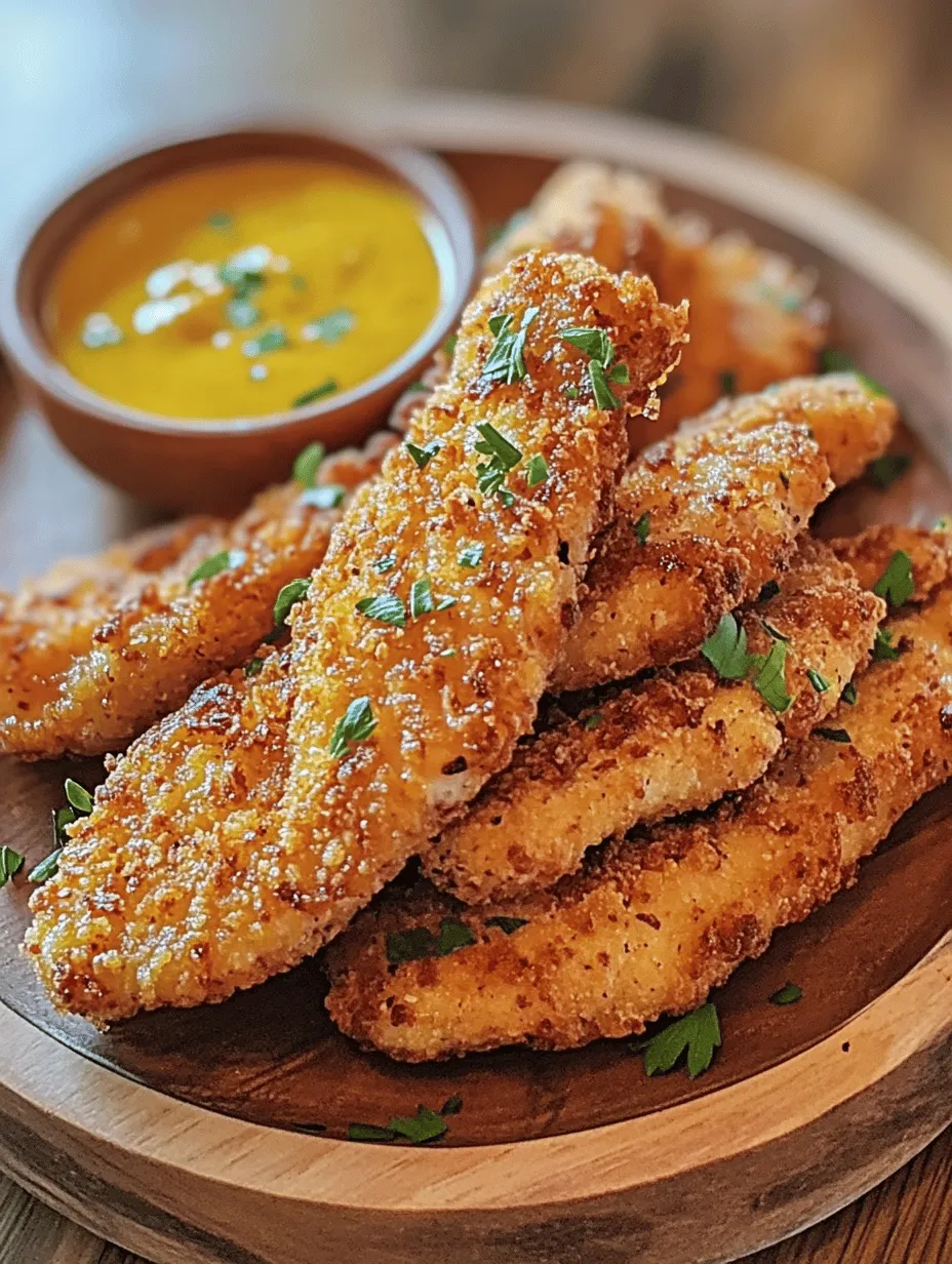 The marination process is essential for infusing flavor and ensuring tenderness in your chicken tenders. Begin by cutting the chicken breast fillets into strips, about 1 to 1.5 inches wide. This size allows for even cooking and a satisfying bite. Once the chicken is cut, place it in a bowl and pour in enough buttermilk to fully submerge the strips. For added flavor, you can mix in a teaspoon of garlic powder or your choice of seasonings into the buttermilk.