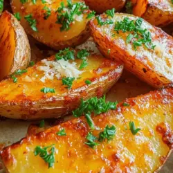 Potato wedges have long held a special place in the hearts and stomachs of comfort food enthusiasts around the world. Their crispy exterior and soft, fluffy interior make them an irresistible snack or side dish. While traditional fried potato wedges can be delicious, they often come with an array of health concerns due to their high fat content and calories. Thankfully, there exists a healthier alternative that doesn’t compromise on flavor: Baked Garlic Parmesan Potato Wedges. This recipe achieves that perfect balance of being deliciously crispy while remaining lighter than their fried counterparts.